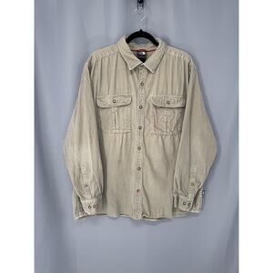 The North Face Shacket  2XL Tan Corduroy Snap Front Utility Outdoor Hiking
